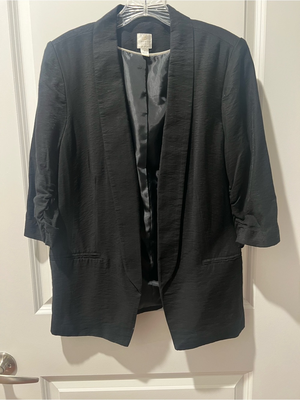 LC Lauren Conrad Black Open-Front Blazer with Shawl Collar